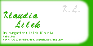 klaudia lilek business card